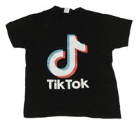 Černé tričko s logem TikTok