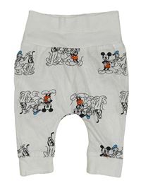 Bílé lehké tepláky s Mickeym a přáteli Disney