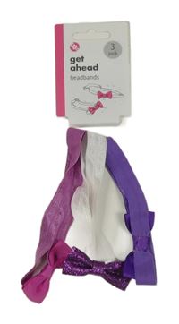Nové - 3x čelenka - fuchsiová + bílá + fialová