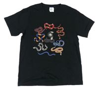 Černé tričko s hady 