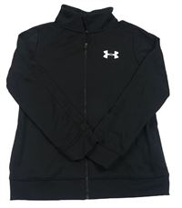 Černá sportovní funkční propínací mikina s logem Under Armour