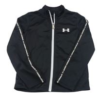 Černá sportovní funkční propínací mikina s logem Under Armour