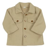 Béžová košilová úpletová bunda Shein