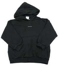 Černá mikina s nápisem a kapucí Zara