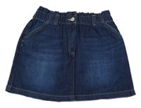 Tmavomodrá riflová sukně s kapsami Next