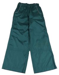 Tmavozelené šusťákové kalhoty Crane