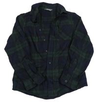 Tmavomodro-zelená kostkovaná košile Primark