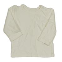 Bílé žebrované triko Nutmeg