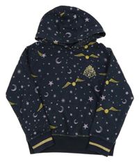 Tmavomodrá vzorovaná mikina s kapucí - Harry Potter M&S