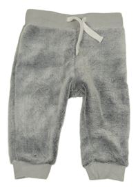 Šedé plyšové tepláky