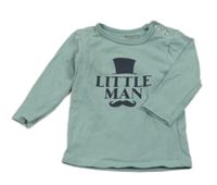 Světlemodré triko s nápisem 