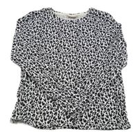 Bílo-černé leopardí triko Matalan