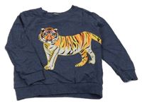 Tmavomodrá lehká mikina s tygrem Monsoon