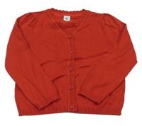 Rubínový lehký propínací svetr Tu