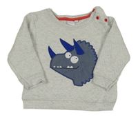 Šedá vzorovaná mikina s dinem Bluezoo