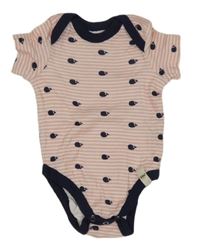 Růžovo-tmavomodré body s velrybami 