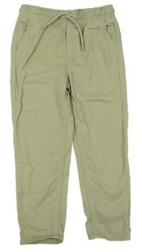 Světlezelené plátěné kalhoty Denim Co.