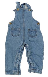 Světlemodré laclové rifle s kapsami 