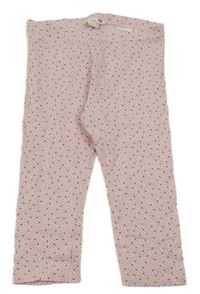 Světlerůžové vzorované crop legíny H&M