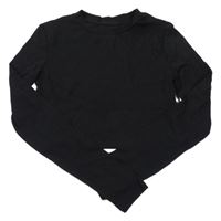 Černé crop triko H&M