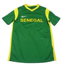 Zeleno-žlutý fotbalový dres s číslem Nike