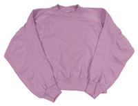 Fialová oversize mikina s nařasenými rukávy Next