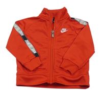 Červená propínací sportovní mikina s logem Nike