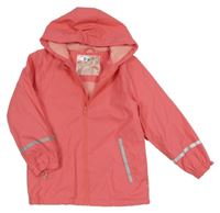 Růžová zateplená voděodolná bunda s kapucí Lupilu