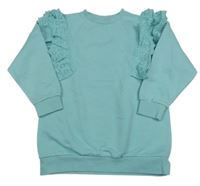 Světlemodrá mikina s volánky s madeirou Matalan