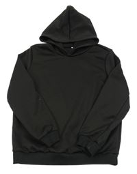 Černá mikina s nápisem a kapucí