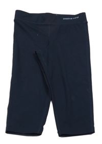 Tmavomodré sportovní crop legíny Tchibo