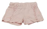 Světlerůžové kraťasy s volánky F&F