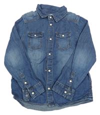 Tmavomodrá lehká riflová košile &Denim