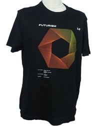 Pánské černé tričko s potiskem Primark 