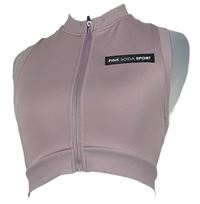 Dámský starorůžový sportovní propínací crop top Pink Soda 