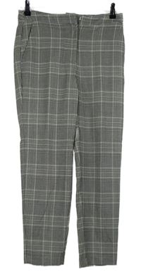 Dámské černo-bílé kostkované kalhoty H&M