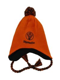 Dámská oranžová ušanka s logem Jagermaister 