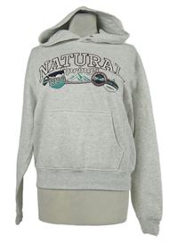 Dámská šedá mikina s nápisy a kapucí H&M