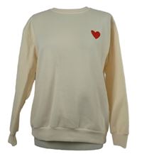 Dámská smetanová mikina se srdíčkem Shein 