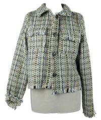 Dámská barevná melírovaná crop pletená bunda Gina 