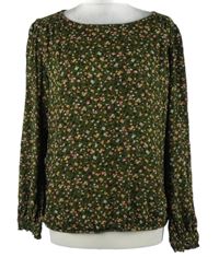 Dámská khaki kytičkovaná halenka Esprit 