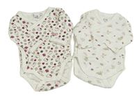 2x bílé body s obrázky 