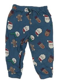 Tmavomodré tepláky s obrázky Primark