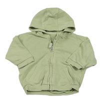Khaki propínací oversize mikina s kapucí George