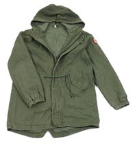 Khaki riflová jarní parka s kapucí LA Redoute