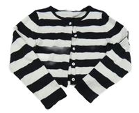 Černo-bílé pruhované svetrové bolerko H&M