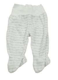 Bílo-šedé pruhované sametové polodupky Ergee