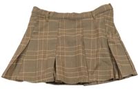 Hnědo-černo-vínová kostkovaná sukně H&M