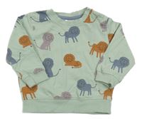 Mintová mikina se lvíčky ALANA