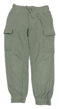 Khaki cargo cuff tepláky H&M